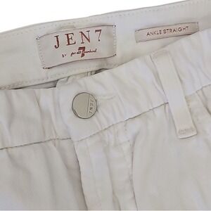 JEN7 by 7 For All Mankind Ankle Straight Leg Jeans White Denim‎ Casual Pants 8